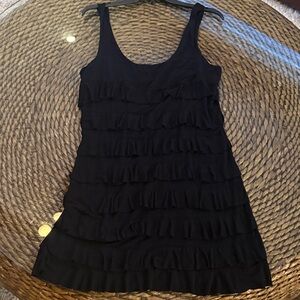 Tango mango Black Layered Mini Dress